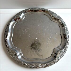 Vintage Abbott of England Metal 25th Anniversary Tray